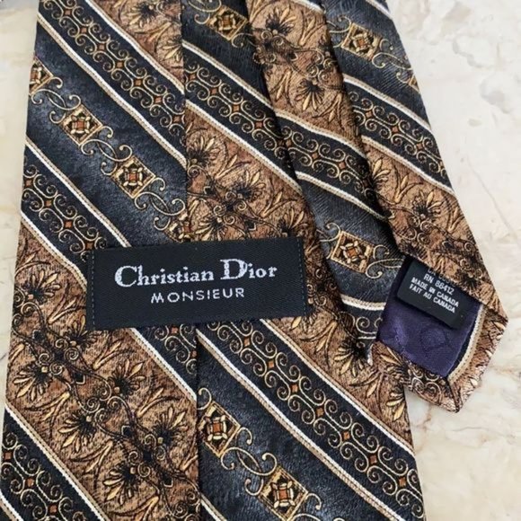 Christian Dior?100% Silk Tie - Picture 7 of 9